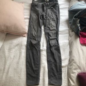 Grey stretchy mid rise Paige jeans